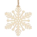 Fa hópehely karácsonyfadísz, 6 db-os készlet, barna