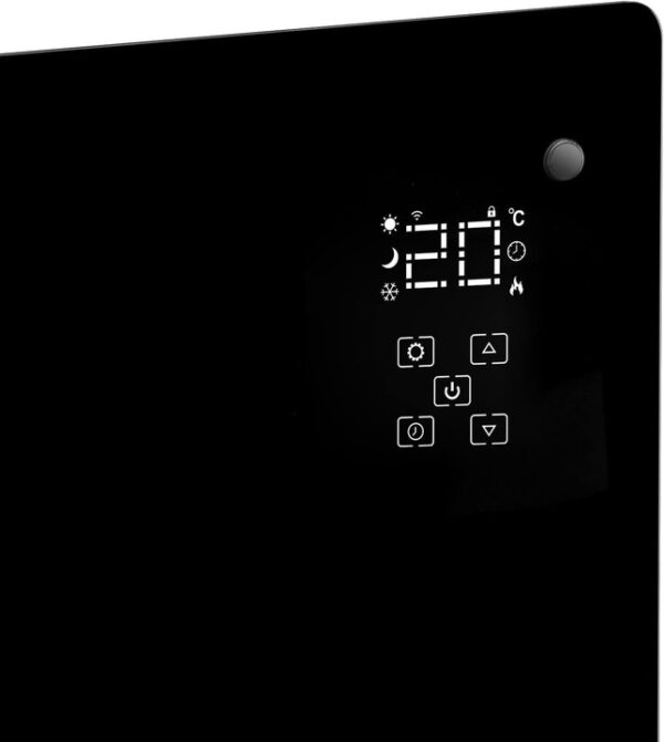 Üveg fűtőpanel, 2500W, 3 fokozatú, termosztáttal, időzítővel, LED kijelzővel, WiFi - Image 4