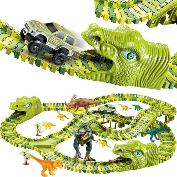 Circuit masinute Dinosaur Park, cu 240 de piese, pista configurabila - Image 4