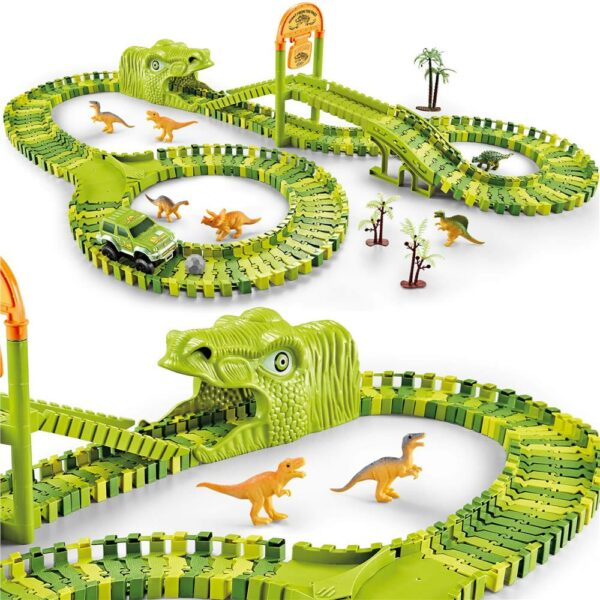 Circuit masinute Dinosaur Park, cu 168 de piese, pista configurabila - Image 5