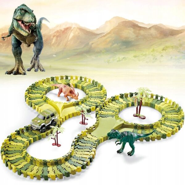 Circuit masinute Dinosaur Park, cu 120 de piese, pista configurabila - Image 5