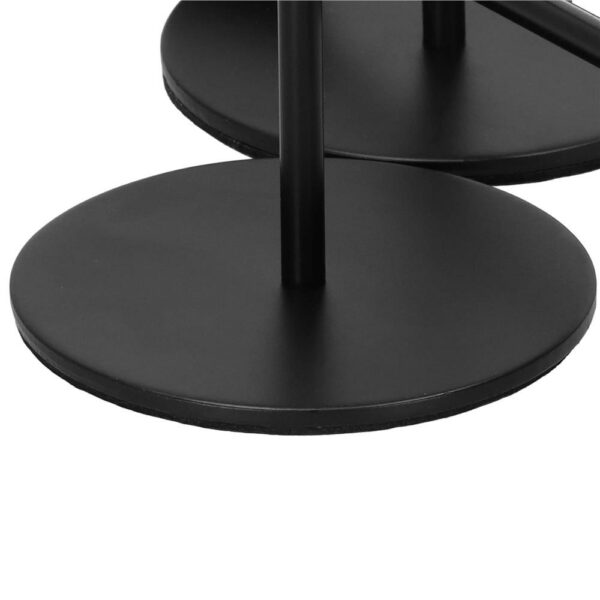 3 db fém gyertyatartó készlet, 23, 28 és 33 cm, fekete - Image 5