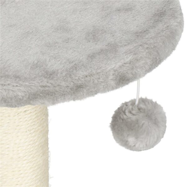 Ansamblu de joaca pentru pisici, cu loc pentru zgariat, culcus, minge, 47cm, crem - Image 4