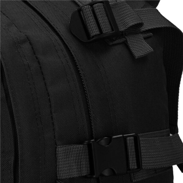 Rucsac militar pentru drumetie, impermeabil, compartimentat, 35L, negru - Image 6