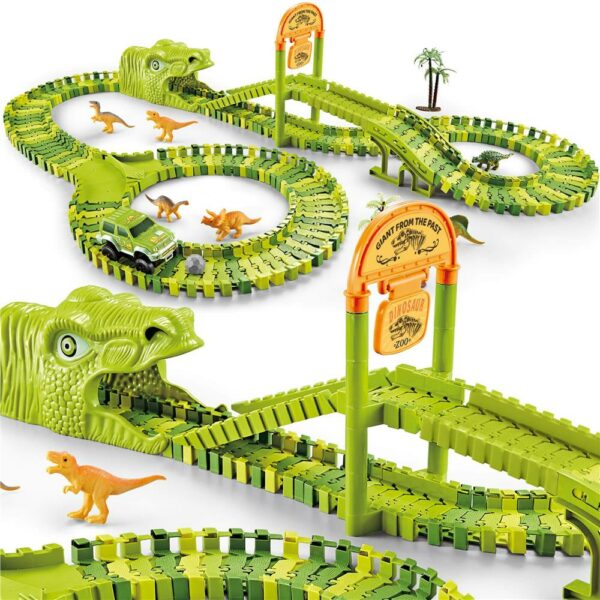 Circuit masinute Dinosaur Park, cu 168 de piese, pista configurabila - Image 6