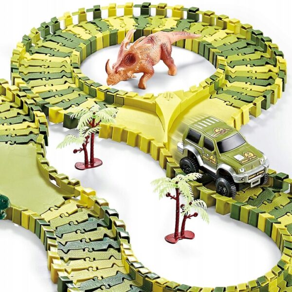 Circuit masinute Dinosaur Park, cu 120 de piese, pista configurabila - Image 6