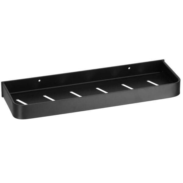 Fürdőszobapolc 2 falra szerelhető rendszerrel, alumínium, 40x12x4cm, fekete - Image 6