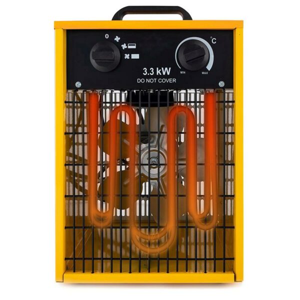 (DL) Hordozható légfűtő, 3300W, 2 fokozat, 26x26x40cm, fűthető felület 45m2