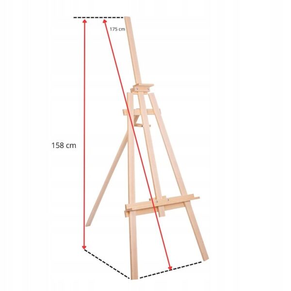 Festőállvány, fa, állítható magasságú maximum 175 cm - Image 5