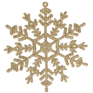 Hópehely karácsonyfadísz, 3 db-os készlet, 12cm, arany
