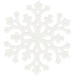 Karácsonyi hópehely dísz, 8 darabos szett, 8 cm, fehér