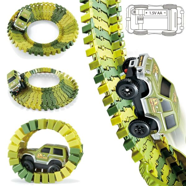 Circuit masinute Dinosaur Park, cu 240 de piese, pista configurabila - Image 6