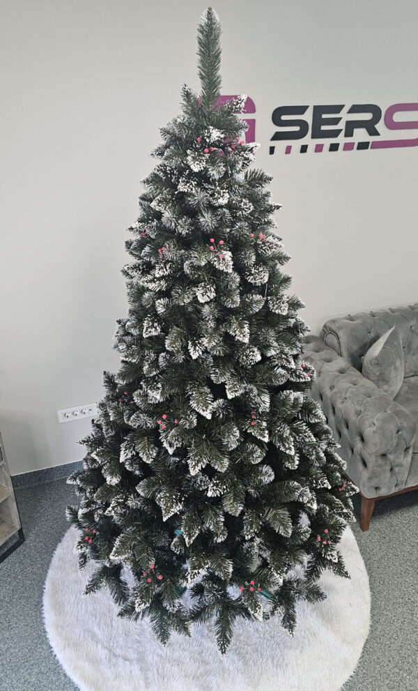 Műfenyő Christmas Deluxe by Sersimo, Crystal havas áfonyás, 2D, 220 cm - Image 11