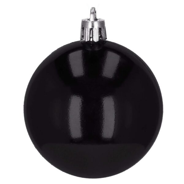 Set globuri de Craciun, 25 bucati, 3 modele, 2,5cm si 4cm, negru - Image 7