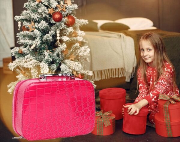 Trusa de machiaj pentru fetite, geanta cu 22 de accesorii cosmetice, fara lichide sau substante chimice, roz - Image 7