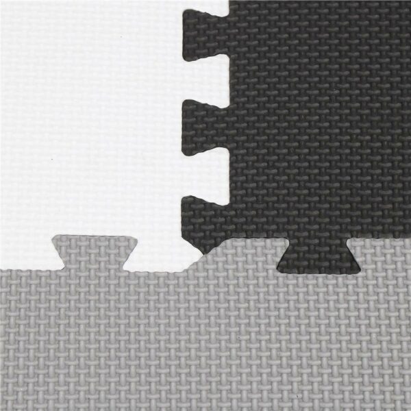 Habszivacs matrac gyerekeknek, forma puzzle típusú, 27 db, hőszigetelő, 179×179 cm, szürke fekete - Image 7