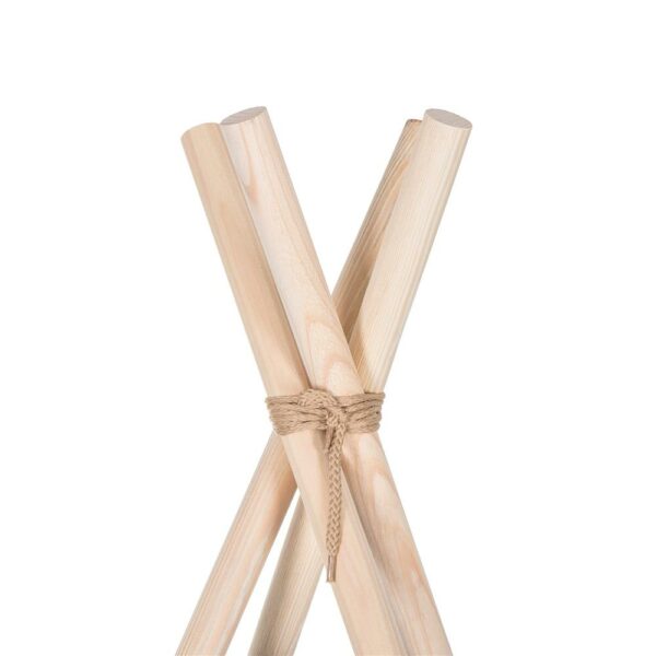 Teepee indiánsátor gyerekeknek ablakkal, vastag szőnyeggel és 2 párnával, fekete-fehér - Image 8