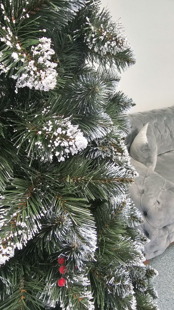 Műfenyő Christmas Deluxe by Sersimo, Crystal havas áfonyás, 2D, 220 cm - Image 12