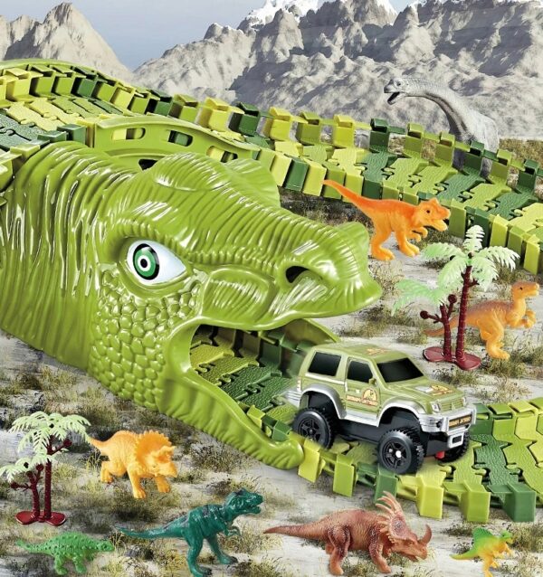 Dinosaur Park autópálya, 240 darabos, 360 cm-es konfigurálható pályával - Image 6