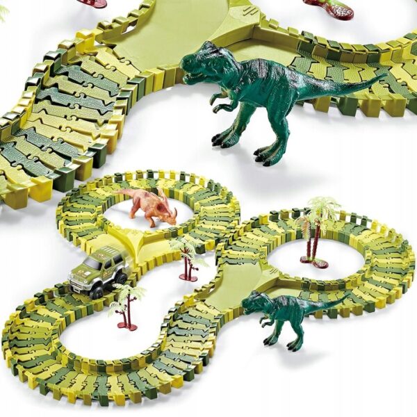 Circuit masinute Dinosaur Park, cu 120 de piese, pista configurabila - Image 8