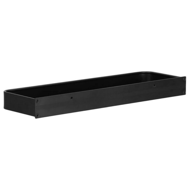 Fürdőszobapolc 2 falra szerelhető rendszerrel, alumínium, 40x12x4cm, fekete - Image 8
