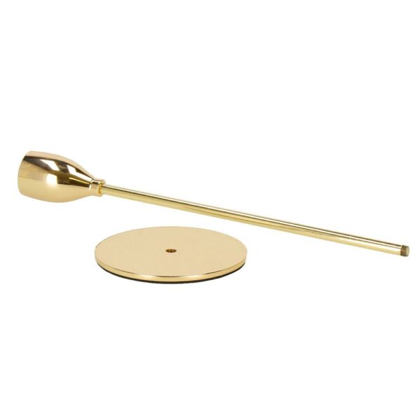 Set 3 suporturi de lumanare din metal, 23, 28 si 33cm, auriu - Image 7