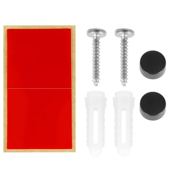Raft de baie cu 2 sisteme instalare pe perete, aluminiu, 30x12x4cm, negru - Image 8