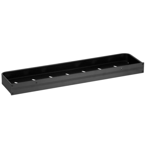 Fürdőszobapolc 2 falra szerelhető rendszerrel, alumínium, 50x12x4cm, fekete - Image 8