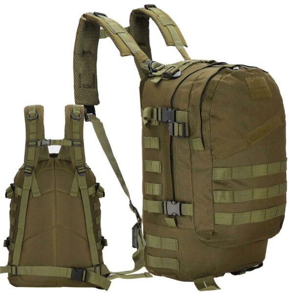 Katonai hátizsák túrázáshoz, vízálló, rekeszes, 35L, zöld - Image 9