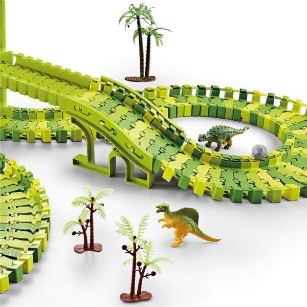Circuit masinute Dinosaur Park, cu 168 de piese, pista configurabila - Image 10