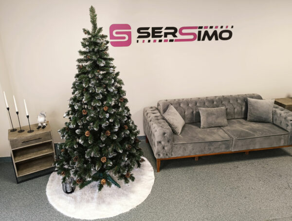 Műfenyő Christmas Deluxe by Sersimo, Lidia havas tobozos, 2D, 220 cm - Image 9