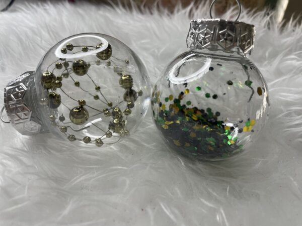 Set globuri de Craciun Inedit, 24 bucati, 5cm, transparente si verde - Image 21