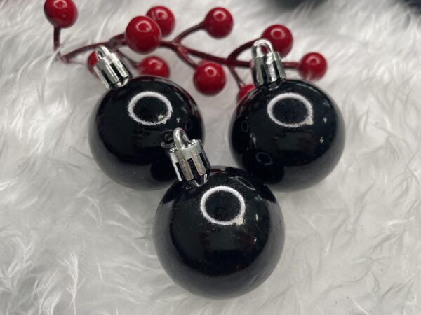 Set globuri de Craciun, 20 bucati, 3 modele, 4cm, negru - Image 19