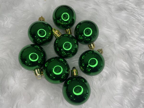 Set globuri de Craciun, 20 bucati, 3 modele, 4cm, verde - Image 15