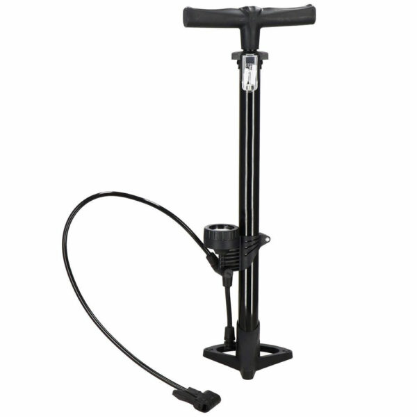 Kerékpárpumpa nyomásmérővel, golyók és felfújható tárgyak felfújásához szükséges tartozékok, 160PSI, alumínium, 60cm