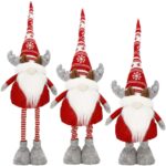 Figurina Craciun, Spiridus, picioare telescopice, inaltime extensibila 60-80cm