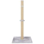 Macskajátszótér kaparófelülettel és kötéllel, 103 cm, szürke