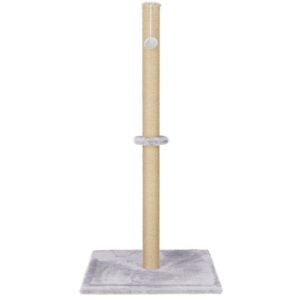 Ansamblu de joaca pentru pisici, cu loc pentru zgariat si sfoara, 103cm, gri