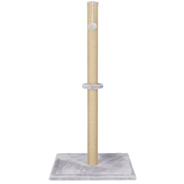 Ansamblu de joaca pentru pisici, cu loc pentru zgariat si sfoara, 103cm, gri