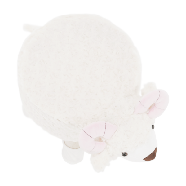 Taburet pentru copii, rotund 28x30cm, lavabil, model oita alba - Image 12