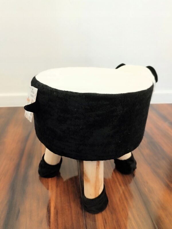 Taburet pentru copii, rotund 28x30cm, lavabil, model panda - Image 4