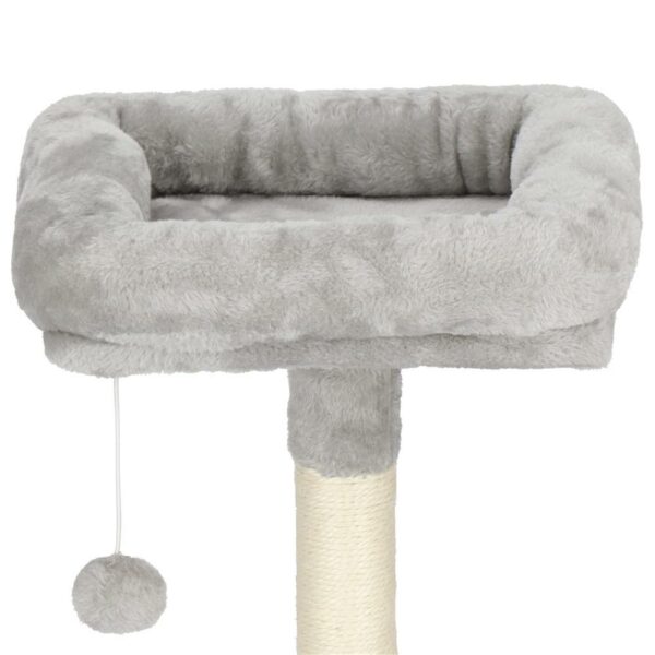 Macskajátszó szett, kaparóhellyel, rejtőzködésre, fekvésre, labda, madzag, 145cm, szürke - Image 14