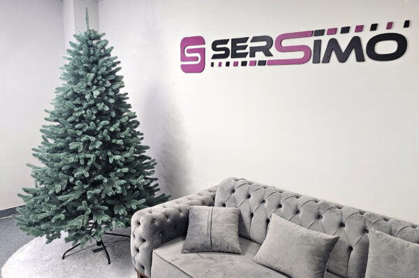 Mesterséges karácsonyfa Christmas Deluxe by Sersimo, Laponia Select ezüst, teljes 3D, 230 cm - Image 4