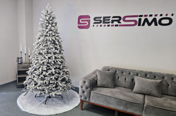 Műfenyő Christmas Deluxe by Sersimo, Global havas, 2D+3D mix, 210 cm - Image 3
