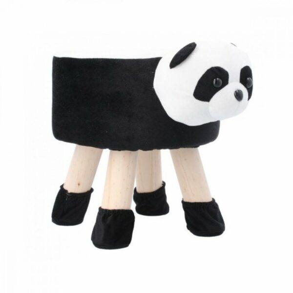 Taburet pentru copii, rotund 28x30cm, lavabil, model panda - Image 10