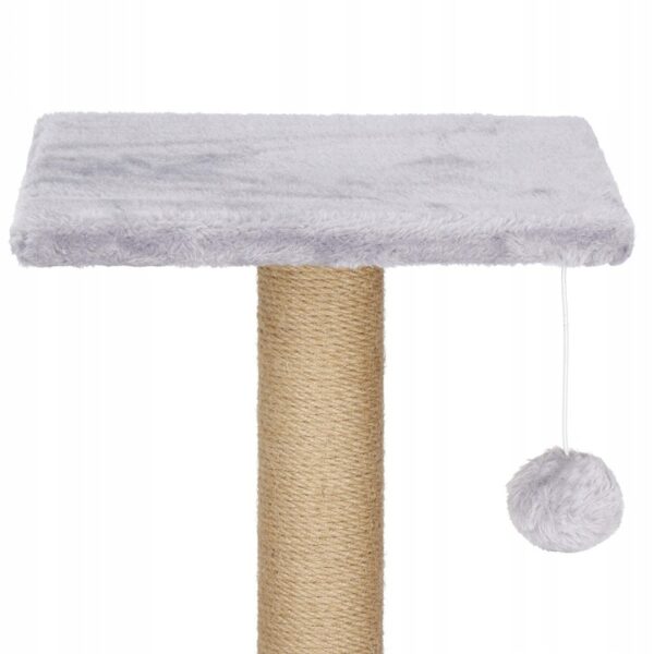 Ansamblu de joaca pentru pisici, cu loc pentru zgariat, ascuns, platforma, 62cm, gri - Image 23