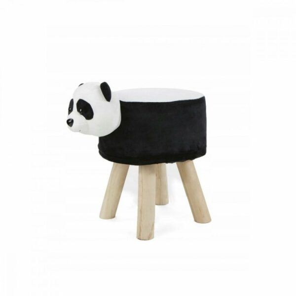 Taburet pentru copii, rotund 28x30cm, lavabil, model panda - Image 9
