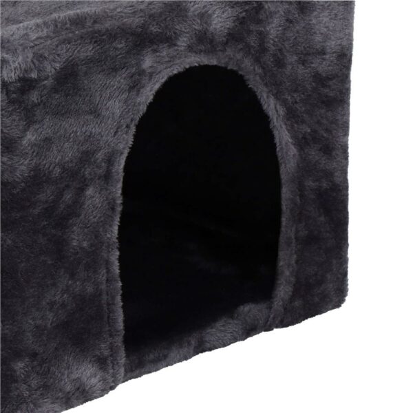 Macskajáték, kaparórúddal, ággyal, mászófelülettel, 62cm, sötétszürke - Image 8