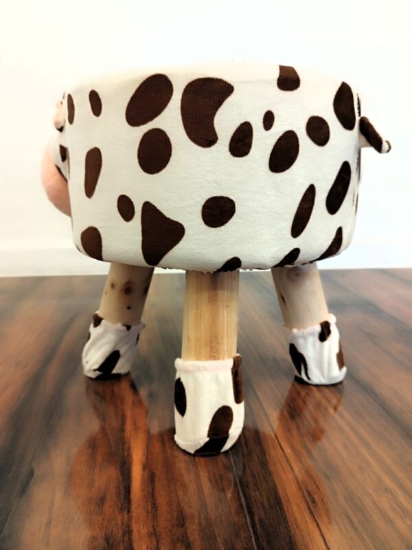 Taburet pentru copii, rotund 28x30cm, lavabil, model vacuta - Image 10