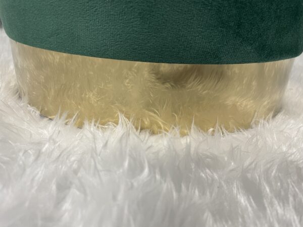 Taburet rotund, tapitat cu stofa, sarcina 100kg, 28x42cm, verde - Image 9